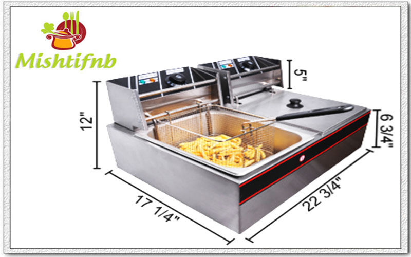 twin tabletop deep fat fryer